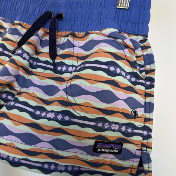 PATAGONIA Girls Costa Rica Baggies Shorts Size Small COAST HIGHWAY TIDEPOOL BLUE - Picture 3 of 9